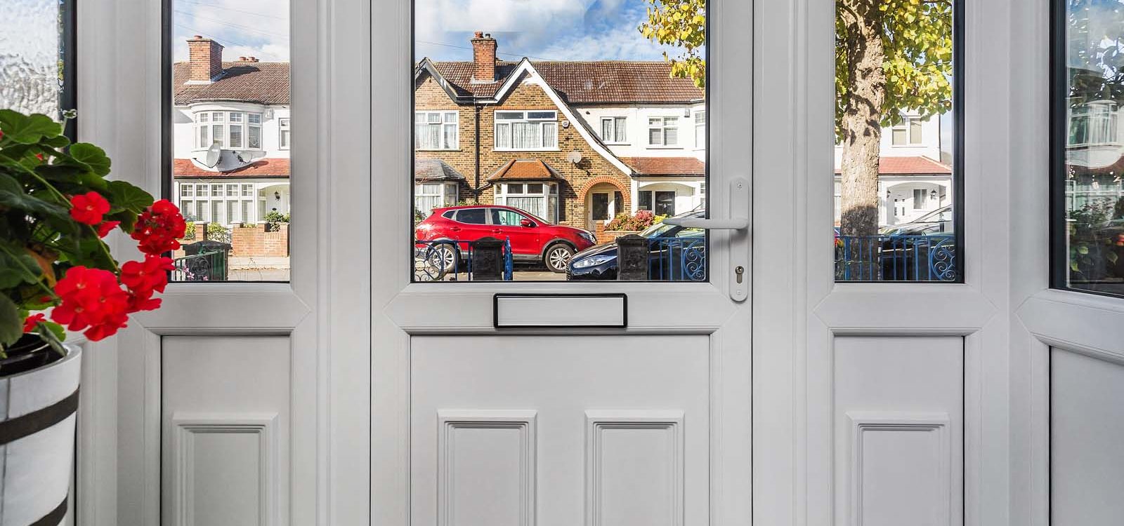 uPVC panelled front door in Surrey.
