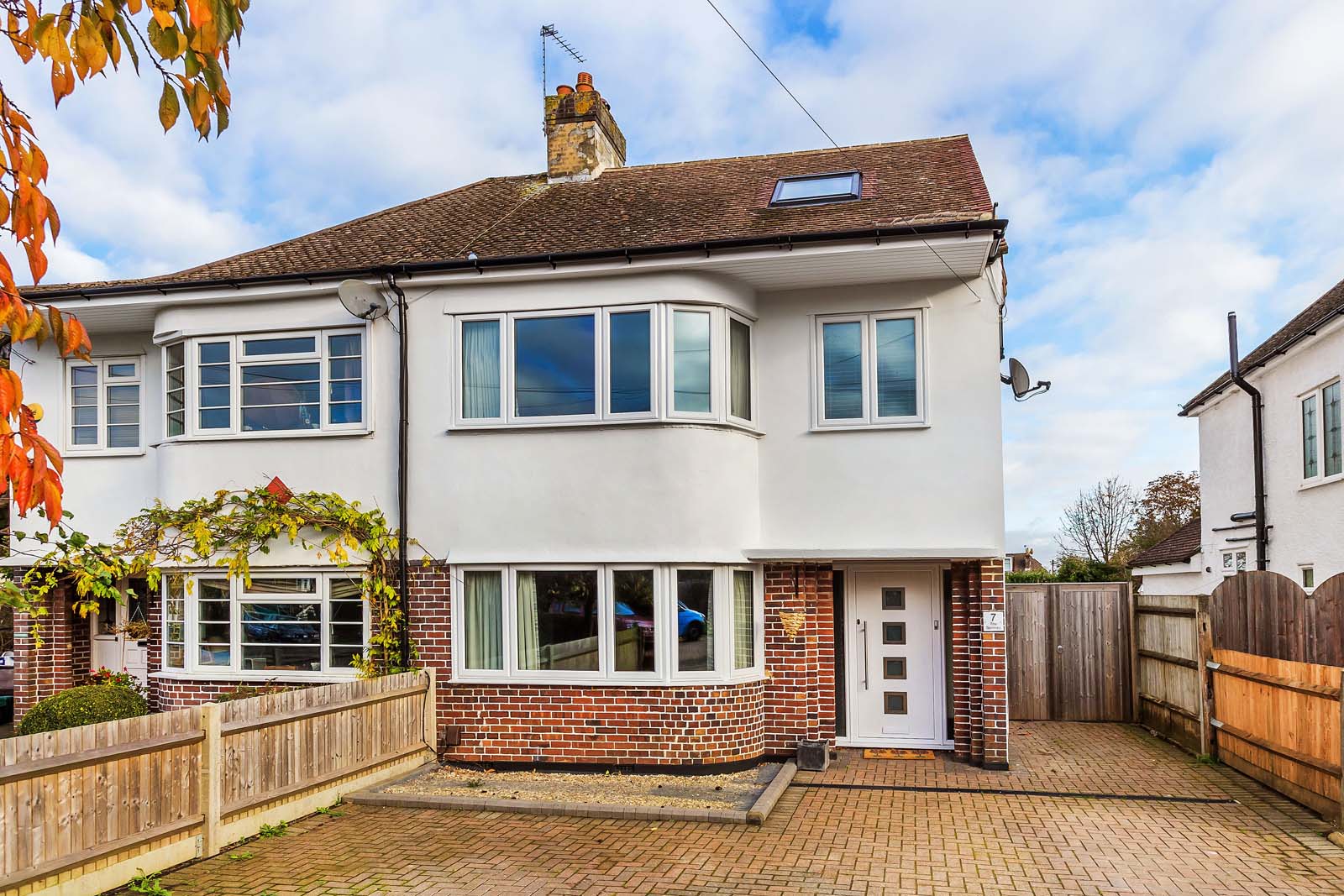 A home in Surrey with bow and bay windows installed. 