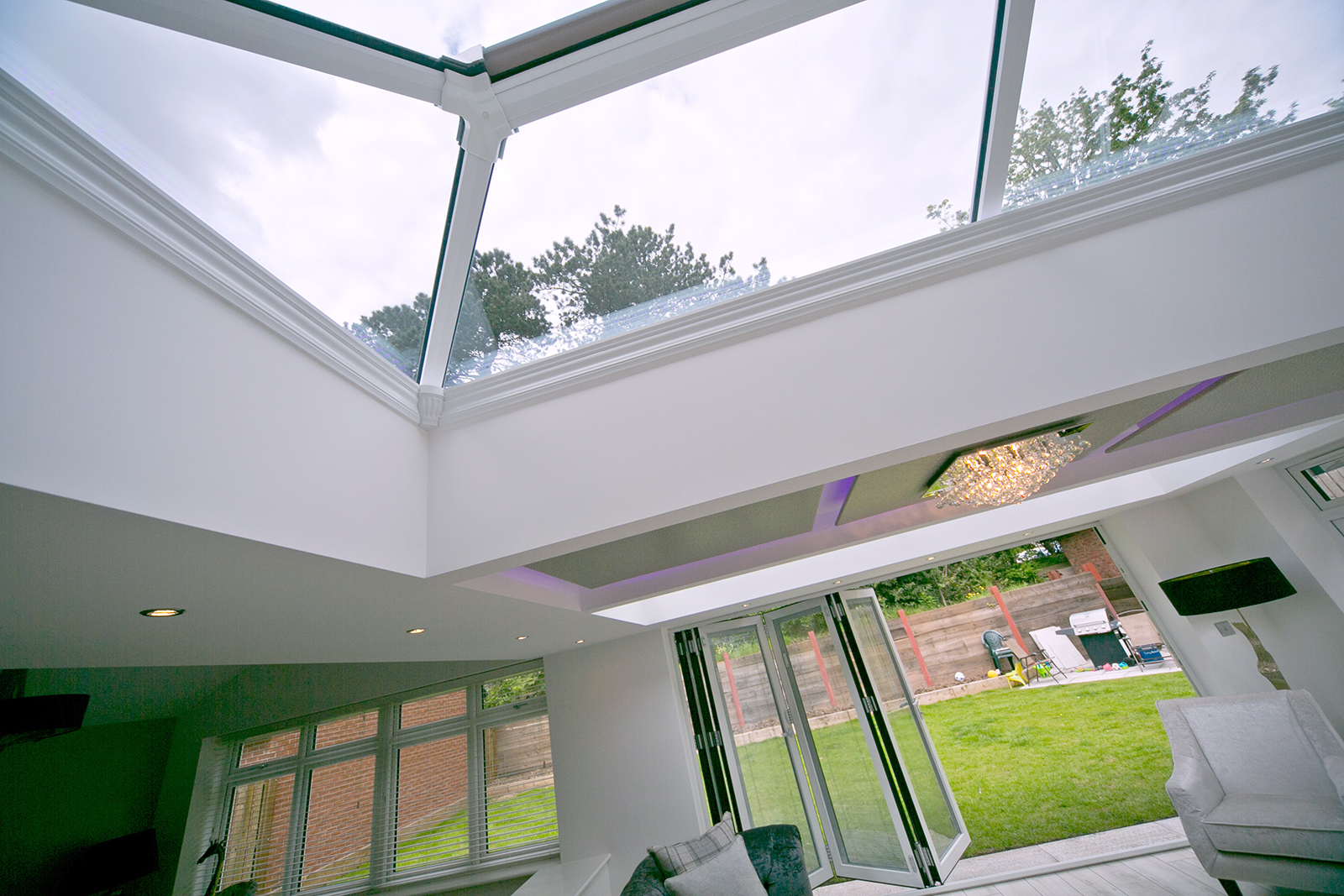 A white roof lantern in Surrey.