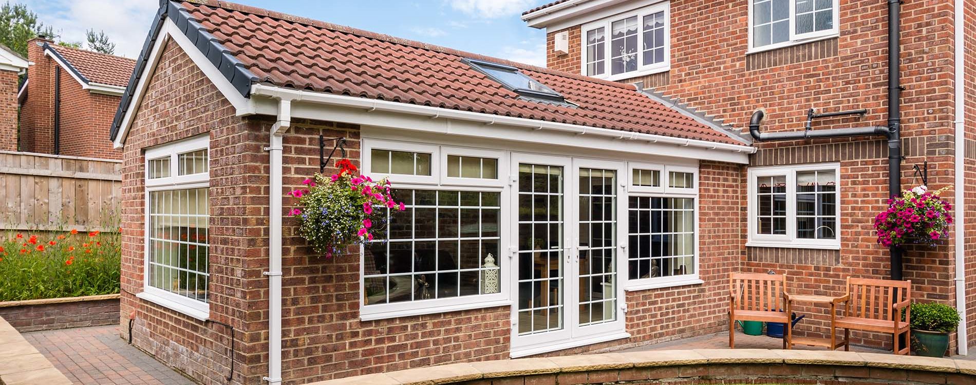 A brick house extension in Surrey.