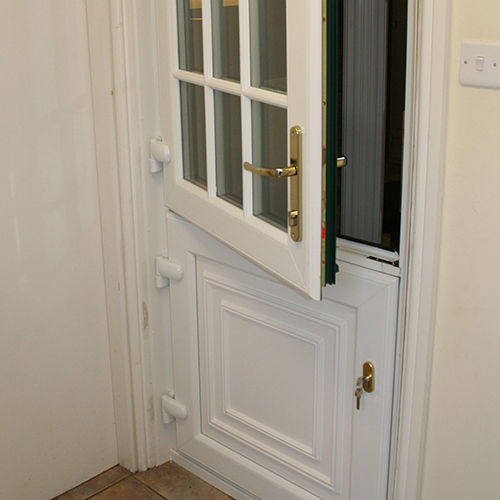 White uPVC stable door for a Surrey home