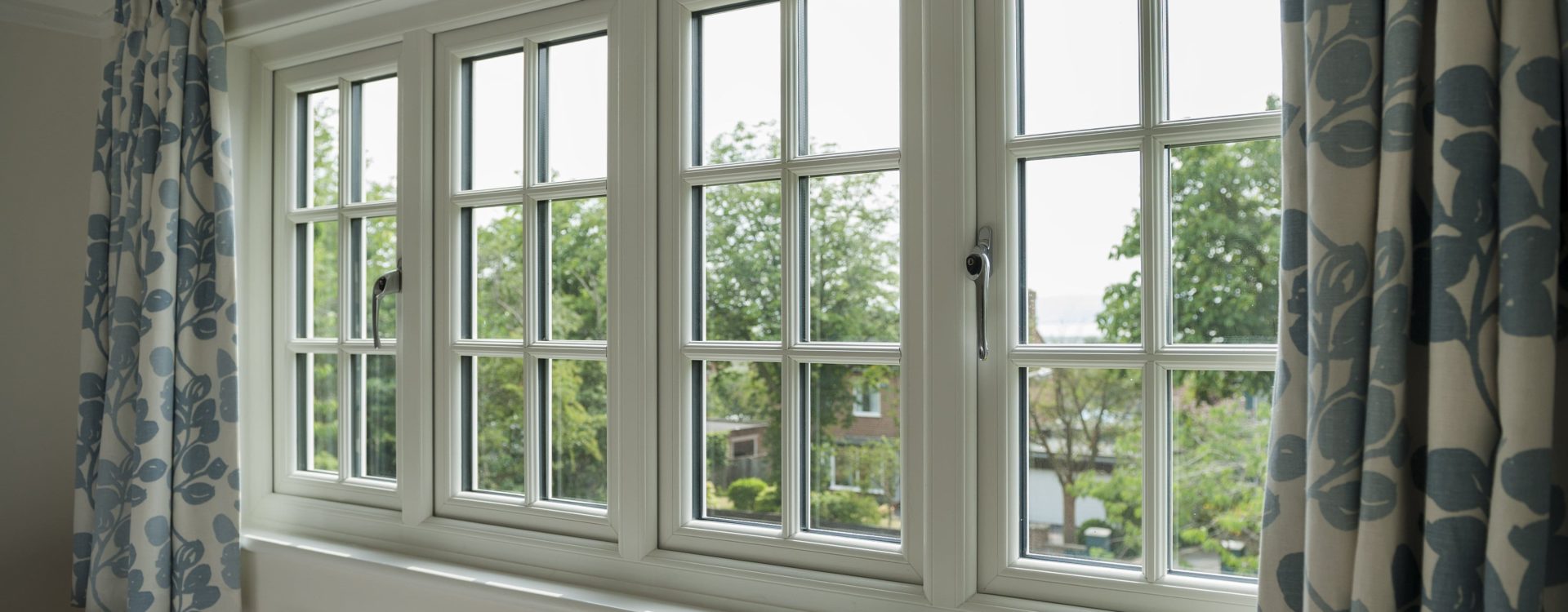 A white uPVC casement windows.