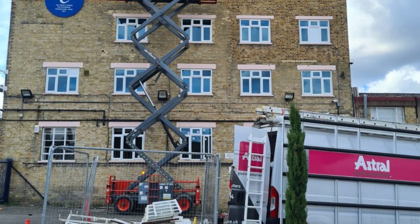 New casement windows to improve energy efficiency of commercial building